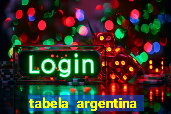 tabela argentina torneo betano